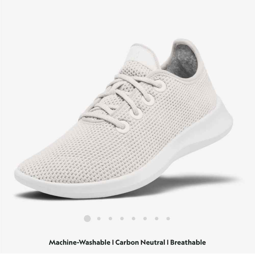 Womens White Allbirds Tree Runners